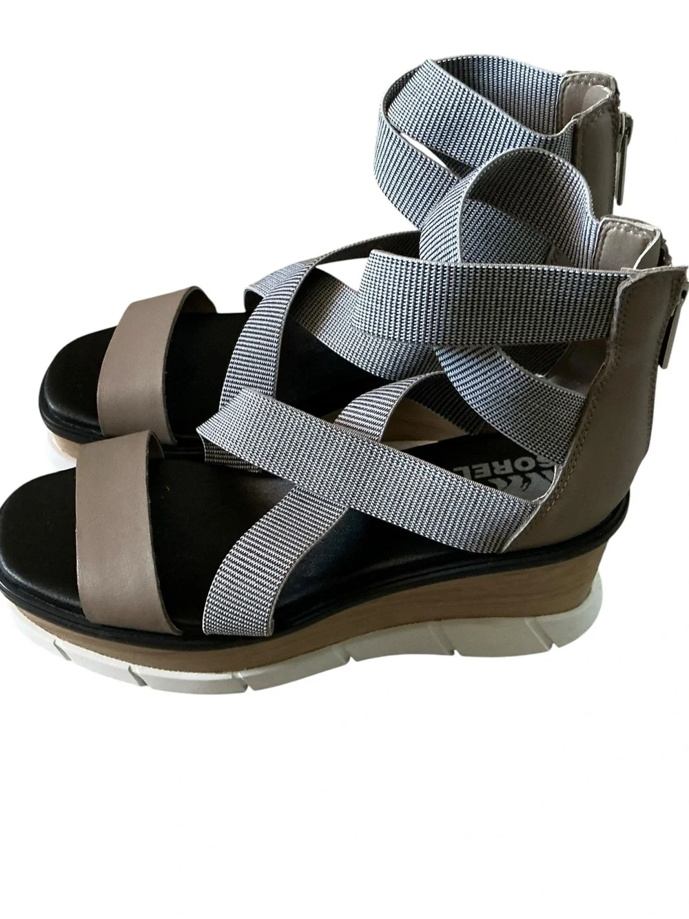 SOREL Joanie II sport strap sandal brown and grey size 7.5